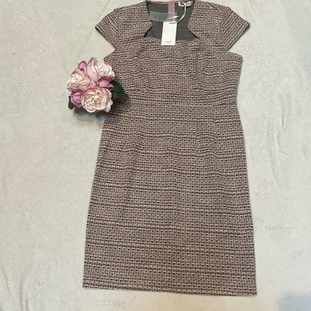 GRACE KARIN NWT Size XL Tweed Cap Sleeve Pencil Dress
